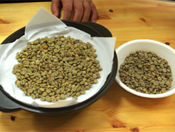 コーヒー豆　自家焙煎　2.豆を入れる