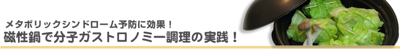 メタボに効果！磁性鍋で分子ガストロノミー調理の実践